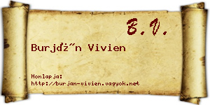 Burján Vivien névjegykártya